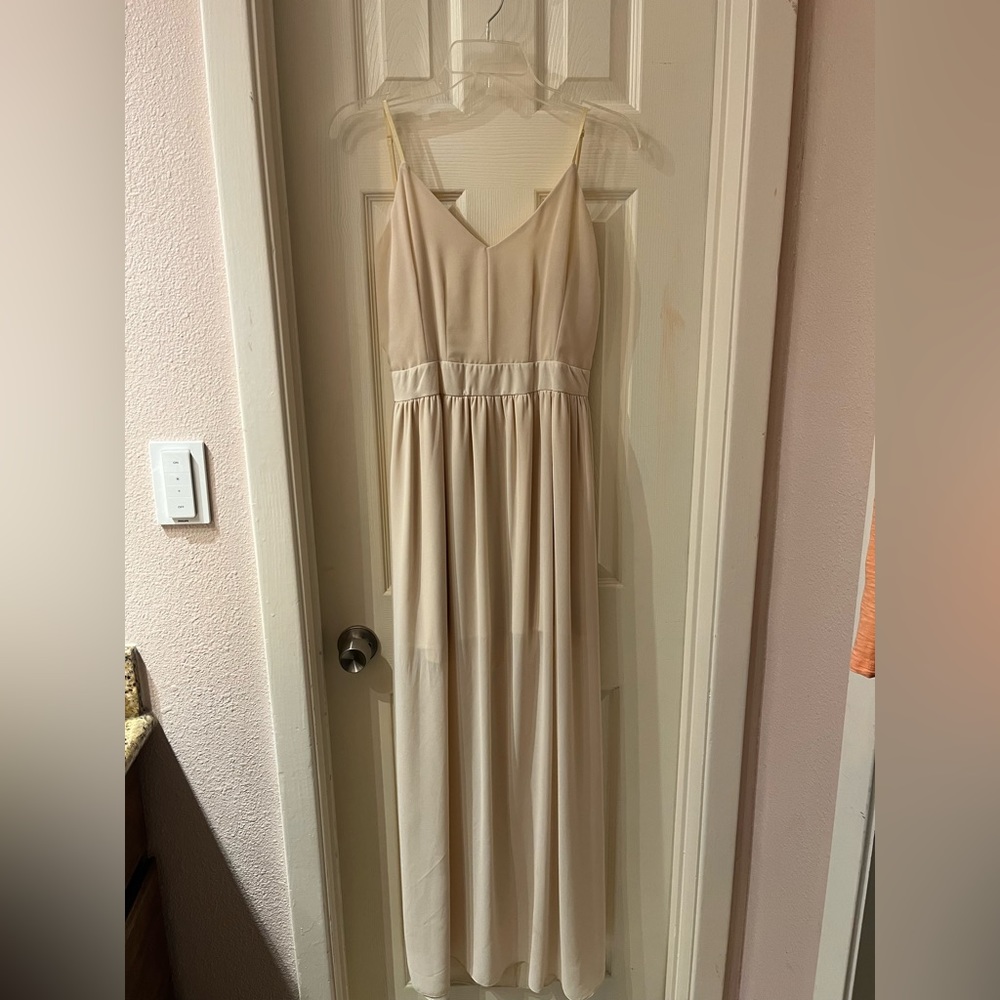 Backless off white dress